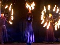 Огненное шоу на концерте группы «Мельница»